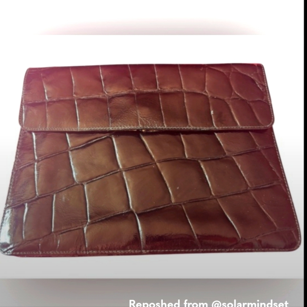 Furla Croc Embossed Clutch - Picture 11 of 11